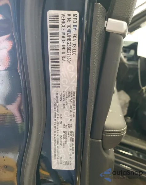 2025 Jeep Grand Cherokee Limited из США, поврежденный, VIN 1C4RJHBG3SC271634